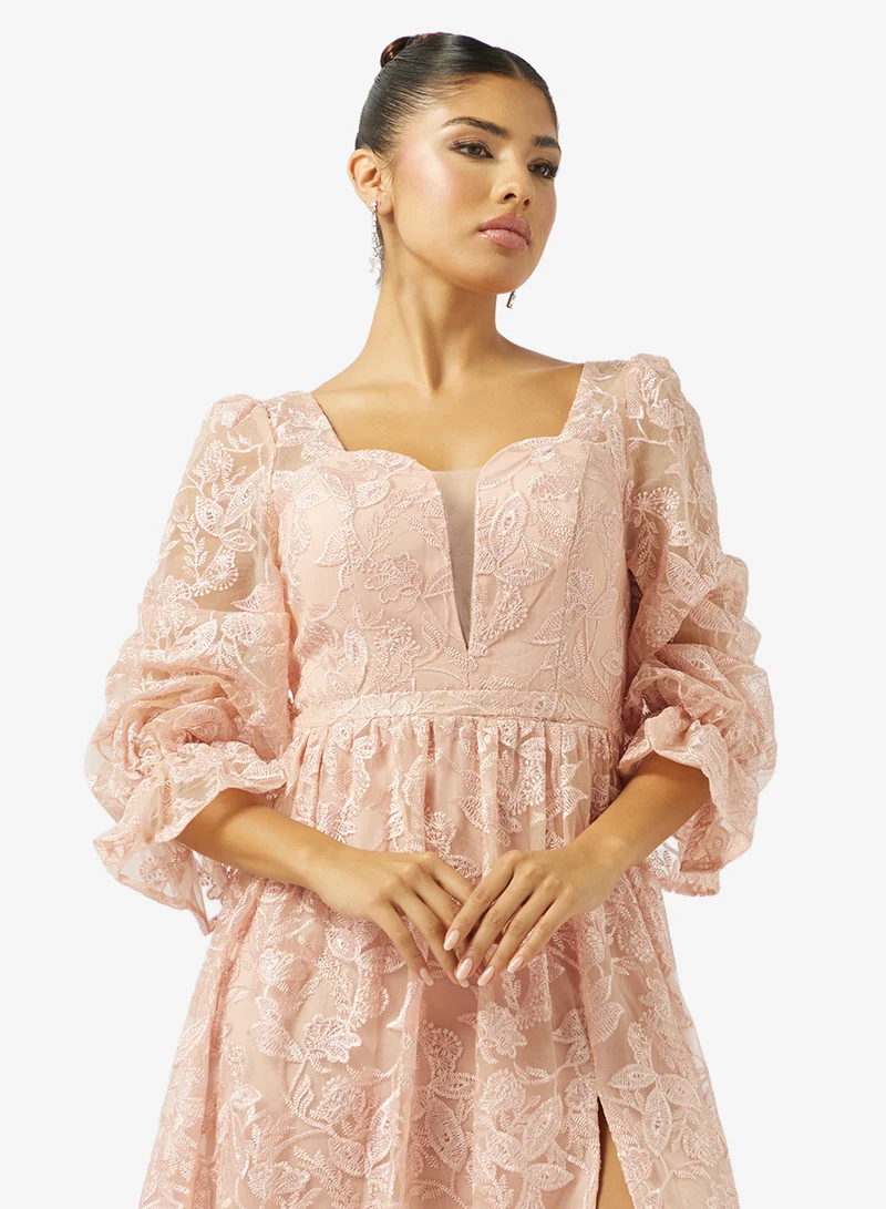 Ella Limited Edition  Flroal Lace A-line Dress for Women | Best Price UAE